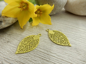 Lehtiriipus 19x10mm, keltainen, 1kpl