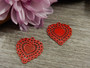 Sydänriipus, 15x14mm, punainen, 1kpl