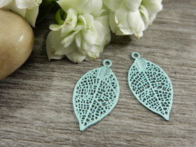 Lehtiriipus 19x10mm, vaalea turkoosi, 1kpl