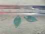 Lehtiriipus 19x10mm, vaalea turkoosi, 1kpl