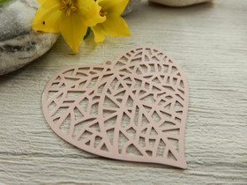 Lehtiriipus, 40x42mm, vaaleanpunainen, 1kpl