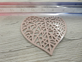 Lehtiriipus, 40x42mm, vaaleanpunainen, 1kpl