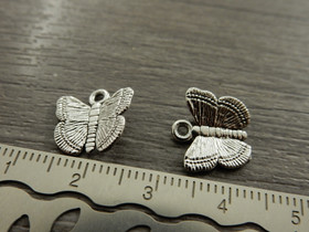 Perhonenriipus, 12x13mm, kromi, 1kpl