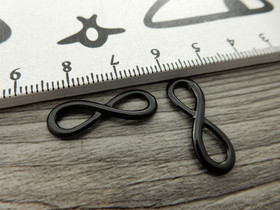 Ääretönriipus/linkki, 23x8mm, musta, 1kpl