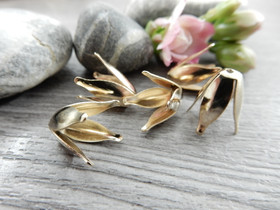 Helmihattu Tähkä, 13x8mm, vaaleakulta, 10kpl