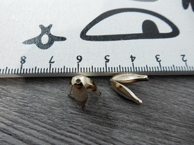 Helmihattu Tähkä, 13x8mm, vaaleakulta, 10kpl