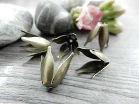 Helmihattu Tähkä, 13x8mm, pronssi, 10kpl