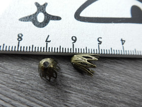 Helmihattu filigraani, 10x8mm, pronssi, 10kpl