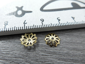 Helmihattu kukka, 8mm, kulta, 20kpl