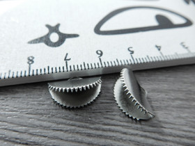 Nauhanpää puolipyöreä, 15x10mm, kromi, 10kpl