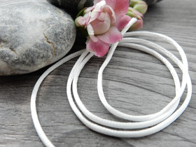 Satiininyöri, 1mm, valkoinen, 1m