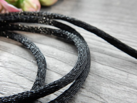 Satiininyöri, 2mm, musta, 1m