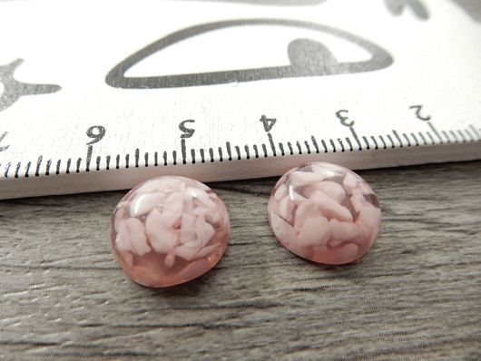 Kapussi hile, 12mm, vaaleanpunainen, 1kpl