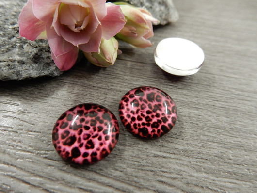Kapussi kuvio, 12mm, pinkki, 1kpl