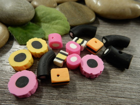 Fimohelmi laku, 4-13mm, mix setti, 15kpl