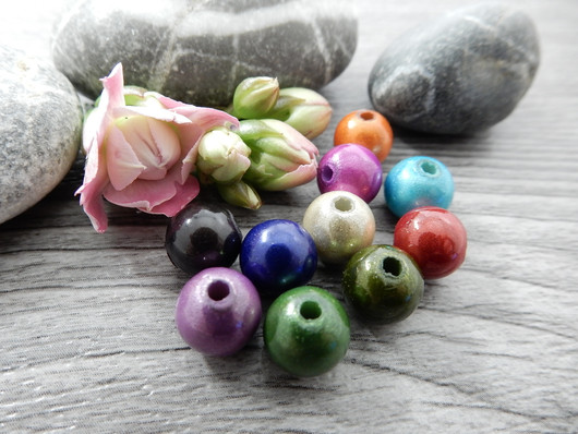 Heijastava helmi, 8mm, mix setti, 50kpl