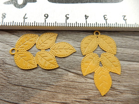 Lehtiriipus, 31x19mm, okra, 1kpl