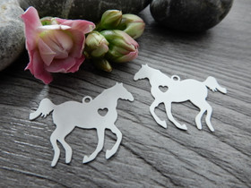 Hevonenriipus, 25x19mm, valkoinen, 1kpl