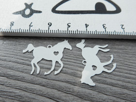 Hevonenriipus, 25x19mm, valkoinen, 1kpl