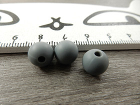 Silikonihelmi, 9mm, harmaa, 1kpl