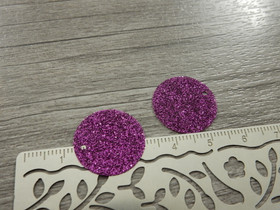 Paljetti/riipus, 20mm, pinkki, 1kpl