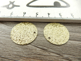 Paljetti/riipus, 20mm, kulta, 1kpl