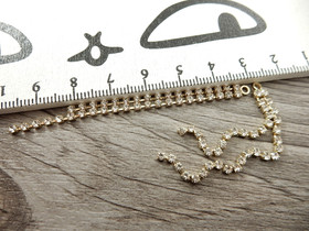 Strassiketjuriipus, 70x4mm, kulta, 1kpl