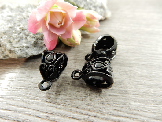 Riipuspidike, 13x8mm, musta, 1kpl