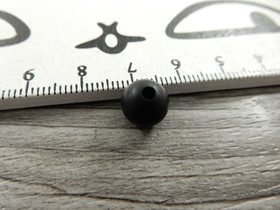 Silikonihelmi, 9mm, musta, 1kpl