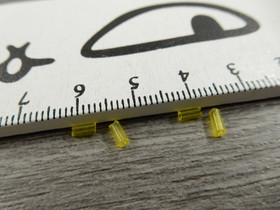 Lasihelmi putki, 2x5mm, keltainen, 10g