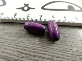 Puuhelmi ovaali, 15x7mm, liila, 20kpl