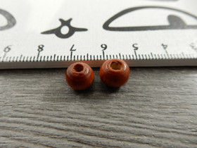 Puuhelmi, 7x8mm, ruskea, 20kpl