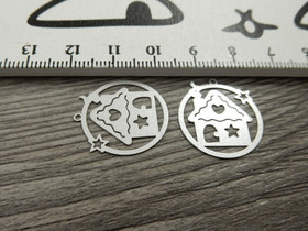 Taloriipus, 20x22mm, mattahopea, 1kpl