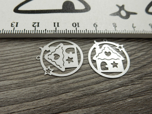 Taloriipus, 20x22mm, mattahopea, 1kpl