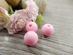 Silikonihelmi, 9mm, pinkki, 1kpl