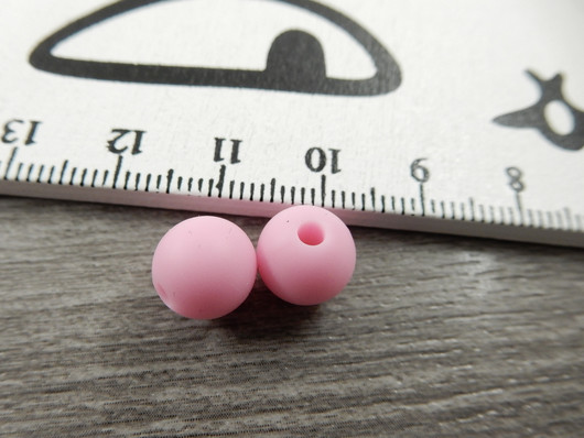 Silikonihelmi, 9mm, pinkki, 1kpl