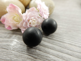 Silikonihelmi, 12mm, musta, 1kpl