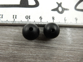 Silikonihelmi, 12mm, musta, 1kpl