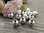 Akryylihelmi stardust, 6mm, hopea, 20kpl