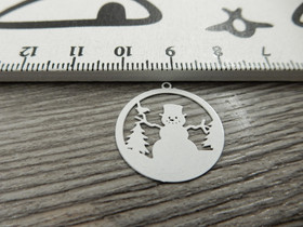 Lumiukkoriipus, 20x22mm, valkoinen, 1kpl