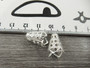 Helmihattu filigraani, 16x10mm, kirkashopea, 10kpl