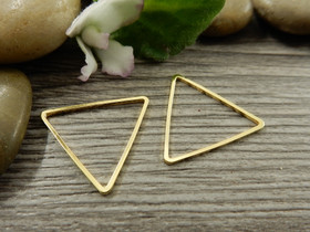 Linkki kolmio, 18x20x1mm, umpi, kulta, 10kpl