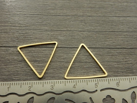 Linkki kolmio, 18x20x1mm, umpi, kulta, 10kpl