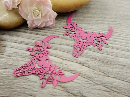 Kalloriipus, 28x30mm, fuksia, 1kpl