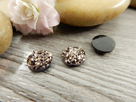 Kapussi glitter, 8mm, ruskea, 1kpl