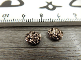 Kapussi glitter, 8mm, ruskea, 1kpl