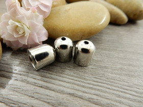 Helmihattu, 9x8mm, kromi, 10kpl