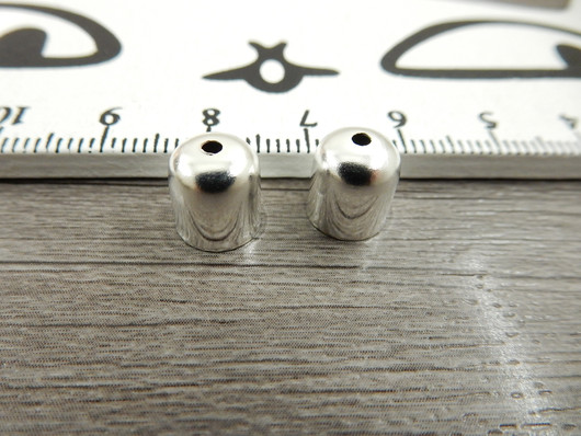 Helmihattu, 9x8mm, kirkashopea, 10kpl