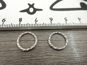 Välirengas kierre, 12x1.1mm, avattava, kirkashopea, 20kpl