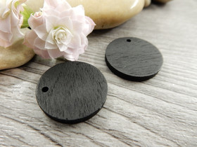 Puuriipus ympyrä, 20mm, musta, 1kpl